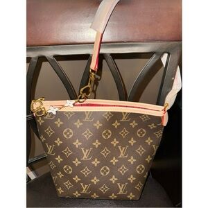 Brown and Gold Monogram Shoulder Bag